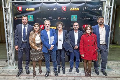 Óscar Puente, Victoria Soto, Manuel Saravia, Rafaela Romero, Luis Vélez, María Sánchez y Alberto Bustos, en un momento de la gala.