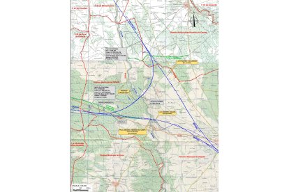 Plano Ramal (bypass) de Olmedo (Valladolid)