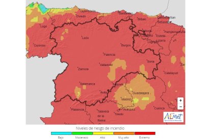 Riesgo de incendios durante este miércoles.- TWITTER NATURALEZACYL