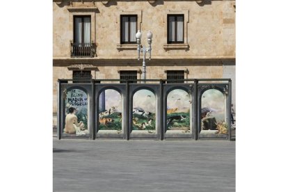 Mural 'The Blind March', de Eduardo Recife, en la plaza Zorrilla. -CREART VALLADOLID