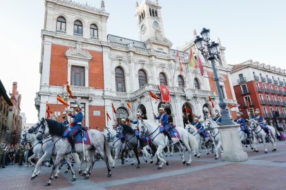 JUAN MIGUEL LOSTAU. 25/07//2022. VALLADOLID. COMUNIDAD DE CASTILLA Y LEÓN. PLAZA MAYOR. PARADA MILITAR CON MOTIVO DE LA CELEBRACIÓN DE LA FESTIVIDAD DEL APÓSTOL SANTIAGO.