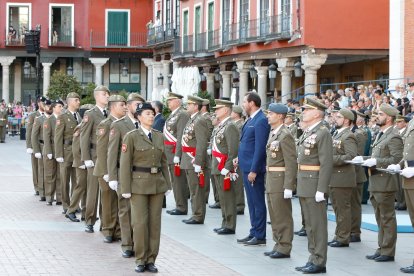 JUAN MIGUEL LOSTAU. 25/07//2022. VALLADOLID. COMUNIDAD DE CASTILLA Y LEÓN. PLAZA MAYOR. PARADA MILITAR CON MOTIVO DE LA CELEBRACIÓN DE LA FESTIVIDAD DEL APÓSTOL SANTIAGO.