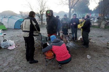 Sábado por la mañana en la concentración invernal Pingüinos 2022. E.M.