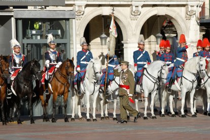 JUAN MIGUEL LOSTAU. 25/07//2022. VALLADOLID. COMUNIDAD DE CASTILLA Y LEÓN. PLAZA MAYOR. PARADA MILITAR CON MOTIVO DE LA CELEBRACIÓN DE LA FESTIVIDAD DEL APÓSTOL SANTIAGO.