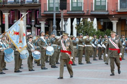 JUAN MIGUEL LOSTAU. 25/07//2022. VALLADOLID. COMUNIDAD DE CASTILLA Y LEÓN. PLAZA MAYOR. PARADA MILITAR CON MOTIVO DE LA CELEBRACIÓN DE LA FESTIVIDAD DEL APÓSTOL SANTIAGO.