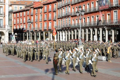 JUAN MIGUEL LOSTAU. 25/07//2022. VALLADOLID. COMUNIDAD DE CASTILLA Y LEÓN. PLAZA MAYOR. PARADA MILITAR CON MOTIVO DE LA CELEBRACIÓN DE LA FESTIVIDAD DEL APÓSTOL SANTIAGO.