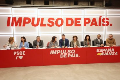 Reunión de la nueva Comisión Ejecutiva Federal del PSOE. -ICAL