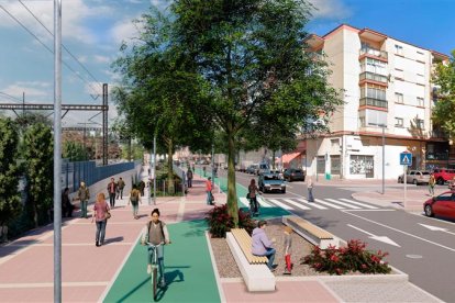 Paso peatonal y para bicicletas entre Unión - Pelícano.  En proyecto E.M.