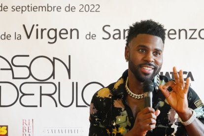 Jason Derulo ofrece una rueda de prensa con motivo de su concierto en Valladolid.- ICAL