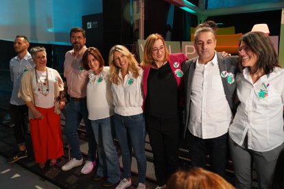 La ministra de Trabajo y Economía Social y vicepresidenta segunda del Gobierno, Yolanda Díaz, respalda a la candidata de Valladolid Toma la Palabra (VTLP) a la Alcaldía, María Sánchez. ICAL