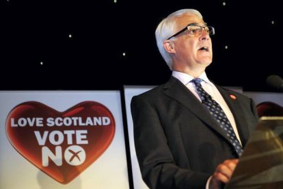 El líder laborista Alistair Darling, en su comparecencia de prensa. Andy Buchanan | AFP