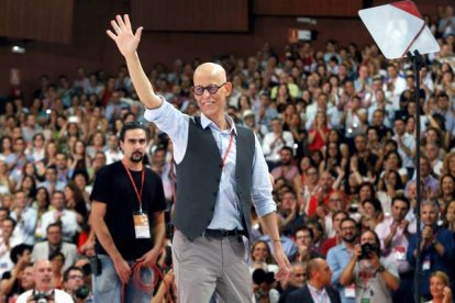 Congreso extraordinario del PSOE en el que se proclamó a Pedro Sánchez como nuevo secretario general de los socialistas (27/7/2014). JUAN MANUEL PRATS