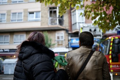 Imagen del incendio registrado en el paseo de San Vicente.- PHOTOGENIC