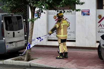 Imagen del incendio registrado en el paseo de San Vicente.- PHOTOGENIC
