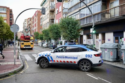 Imagen del incendio registrado en el paseo de San Vicente.- PHOTOGENIC