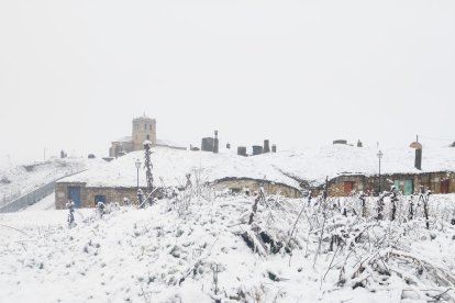 Nevada en el municipio de Mucientes.- E. M.