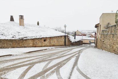 Nevada en el municipio de Mucientes.- E. M.
