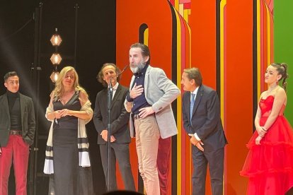 Antonio de la Torre durante la apertura de la Semana de Cine. -E. M.