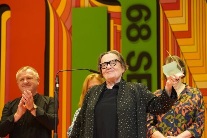 Agnieszka Holland con la Espiga de Honor para la Academia del Cine Europeo. -ICAL