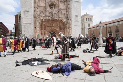 Recreación de la batalla de Lobregal en San Pablo. J.M. LOSTAU