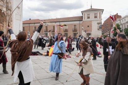 Recreación de la batalla de Lobregal en San Pablo. J.M. LOSTAU