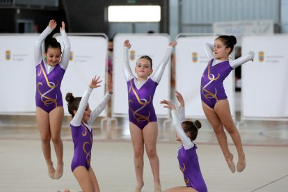 Jornada de Gimnasia Rítmica disputada en Cigales. / E.M.
