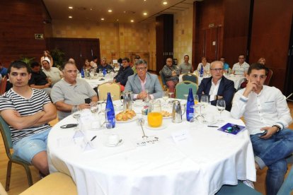 Diego Martín, UGT-FICA; Ramiro Marijuan Sec. General FICA-Burgos; Alejandro N. Sarmiento, Sistema Atapuerca; Ignacio Santillán, FAE y Asercomex; Carlos García, Fund. Fermín Carnero.