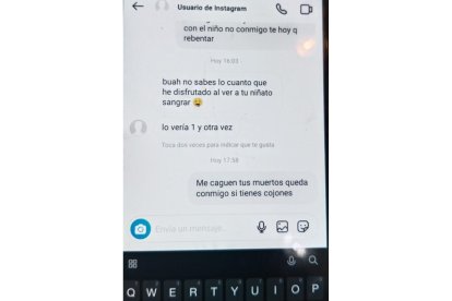 Uno de los mensajes.