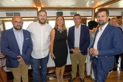 Felipe Ramos (Subdirector de El Mundo de Castilla y León), Álvaro Lora (PSOE) Virginia Barcones (Subdelegada del gobierno) Pablo Lago (Director de El Mundo de Castilla y León) y Luis Tudanca(Secretario General PSOE de Castilla y León).