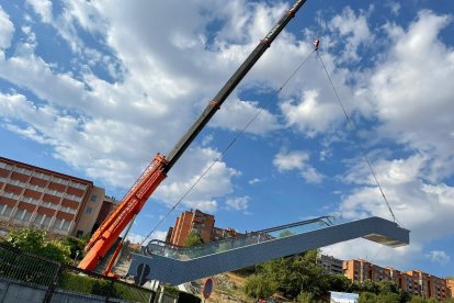 Escaleras mecánicas instaladas en la ladera norte de Parquesol.- E.M.