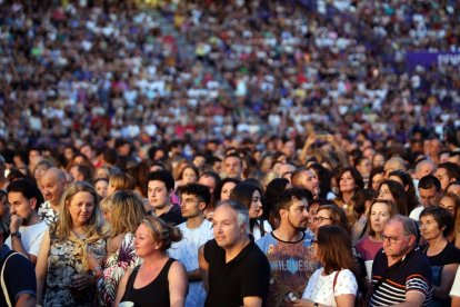 El artista Alejandro Sanz, durante su concierto en el estadio Jos? Zorrilla de Valladolid
