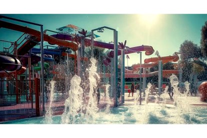 Recreación del proyecto de macroparque acuático en Pinar de Jalón, recién presentado por el alcalde de Valladolid. AYUNTAMIENTO DE VALLADOLID