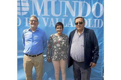 Julio Herrero, Anabel Pérez y Domingo Estrada (Aspaym Castilla y León).