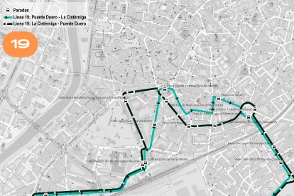 Desvío de la Línea 19 durante la Cabalgata de Reyes. -AuvasaVLL
