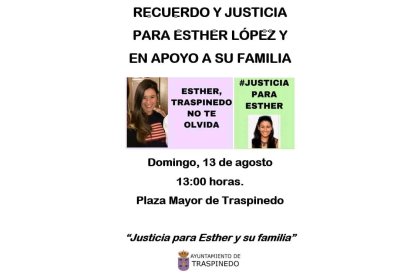 Cartel de la concentración en Traspinedo este domingo. E.M.
