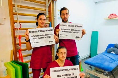 Mensajes de sanitarios en recuerdo de Teresa. -E.M.