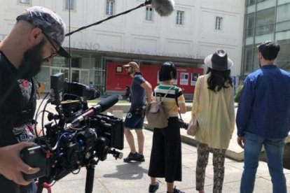 Rodaje de 'Spain Passion' en el Museo Patio Herreriano. -E.M.