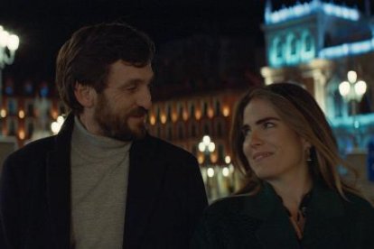 Escena de 'Voy a pasármelo bien' en la Plaza Mayor. -E.M.