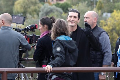 Rodaje de 'Memento Mori' en el Puente Mayor de Valladolid. -J.M. LOSTAY