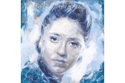 Retrato de Margarita Manso realizado por Florencio Maíllo para la exposición ‘Folklorquiando Retrato’, dedicada a Lorca, que pudo verse en junio de 2023 en la Plaza Mayor de Salamanca para conmemorar el 125 aniversario del nacimiento del poeta granadino.- ICAL