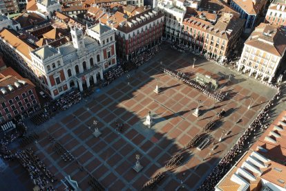 Fotografías tomadas por los drones de la Policía Municipal de Valladolid. Procesión de Semana Santa.- E. M.