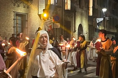 Desfile de antorchas en San Pablo. A. CALVO