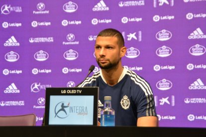 Joaquín en sala de prensa este jueves. / D. M.