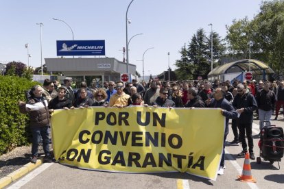 Protestas de trabajadores de la fábrica de Michelin. PHOTOGENIC/ C.LLORENTE