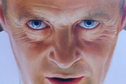 Anthony Hopkins. Exposición de 'rostros de cine' de Laura Serrano.  / E. M.