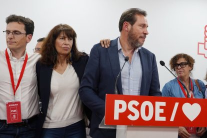 El candidato socialista a la alcaldía de Valladolid, Óscar Puente, tras el resultado electoral. -ICAL