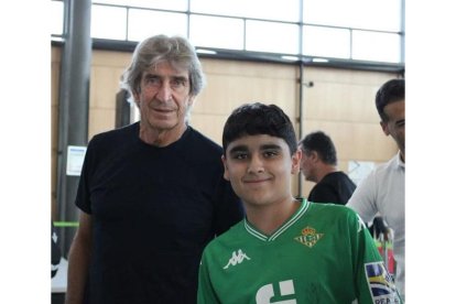 Sebas, con Pellegrini.