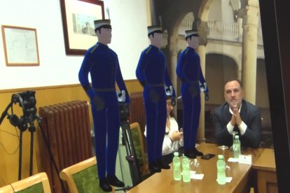 Presentación de la aplicación de realidad aumentada, realizada por upintelligence, con motivo del V centenario de la construcción del Palacio Real de Valladolid. -E.M