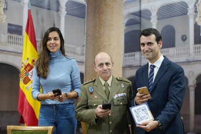 Presentación de la aplicación de realidad aumentada, realizada por upintelligence, con motivo del V centenario de la construcción del Palacio Real de Valladolid. -E.M