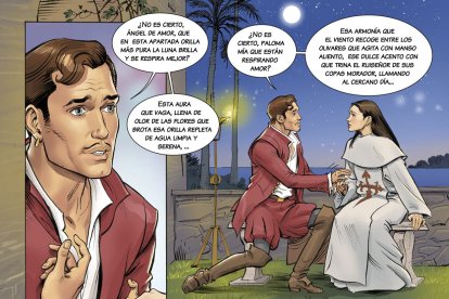 Una de las viñetas del cómic